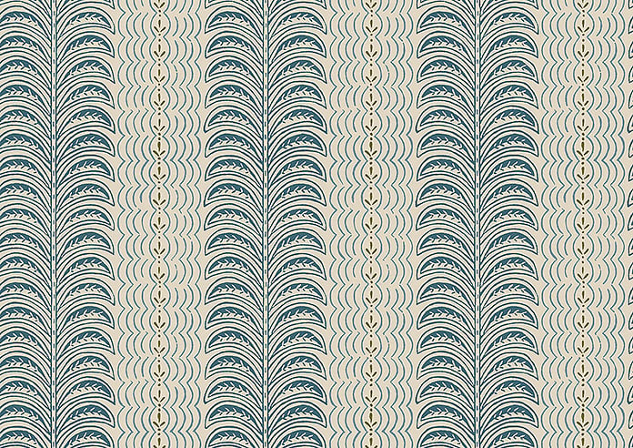 Land & Shore Fintra Stripe, Teal - Roman Blind - Image 7